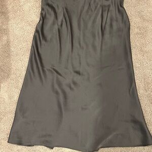Quince Grey Satin A-Line Skirt